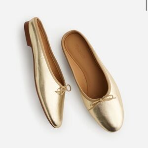 Madewell Ballet Mule in Light Gold Metallic